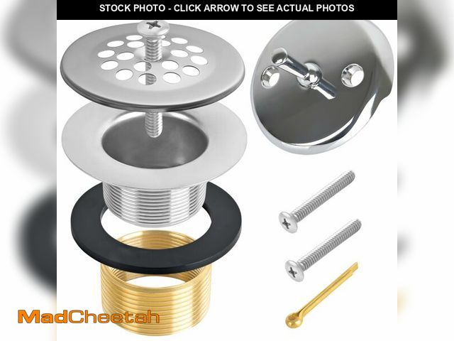 Lot 74-14214513 - Trip Lever Bath Tub Drain Kit, Universal for 1-1/2" and 1-3/8" Bathtub Drain Replacement, No Putty I...