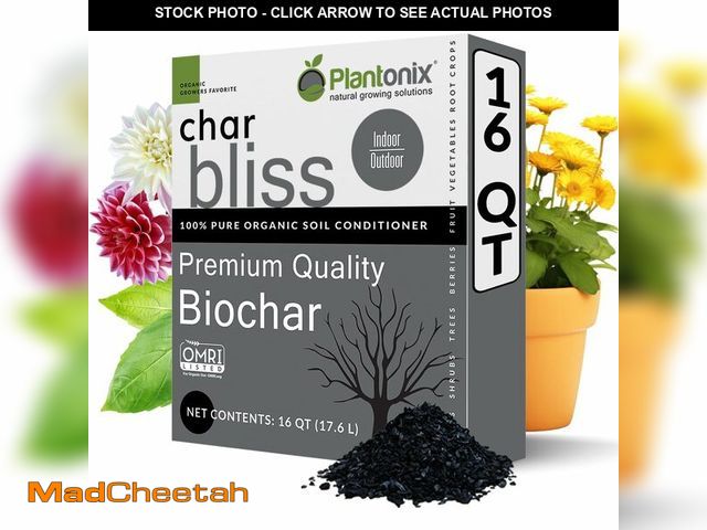 Lot 74-14265686 - Char Bliss (16 Qts) - Organic Biochar Soil Amendment for Plants &amp; Gardening - UNUSED