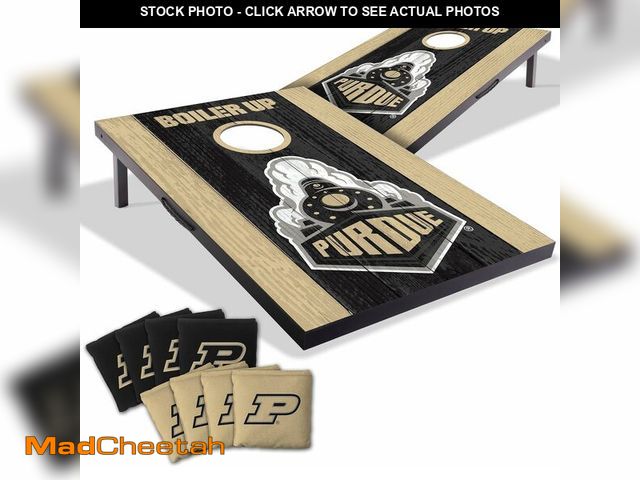 Lot 74-14067760 - YouTheFan NCAA Purdue Boilermakers 2' x 3' Portable Cornhole Game with Logo Bags - UNUSED