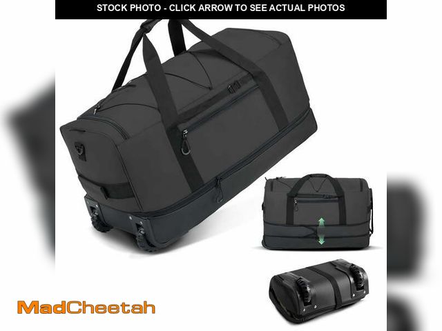 Lot 74-14434445 - Fegat Foldable Rolling Duffel Bag,30'' Travel Duffel Bag Expandable 100L-120L Heavy Loads Design,Lar...