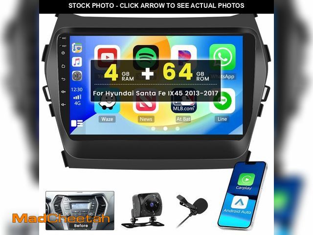 Lot 74-12501595 - Inefala 8-Core 4+64G Android 13 Car Stereo for Hyundai Santa Fe IX45 2013-2017 Upgrade Radio, 9'' HD...