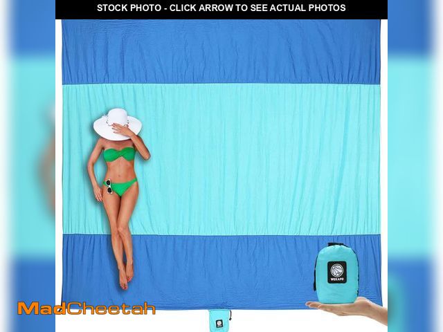 Lot 74-12225339 - Wekapo Beach Blanket Sandproof, Beach Mat, Big &amp; Compact Sand Free Mat Quick Drying, Lightweight...