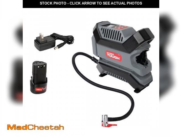 Lot 74-12526725 - Hyper Tough, 12-Volt, Cordless Digital Inflator with Battery and Charger - UNUSED