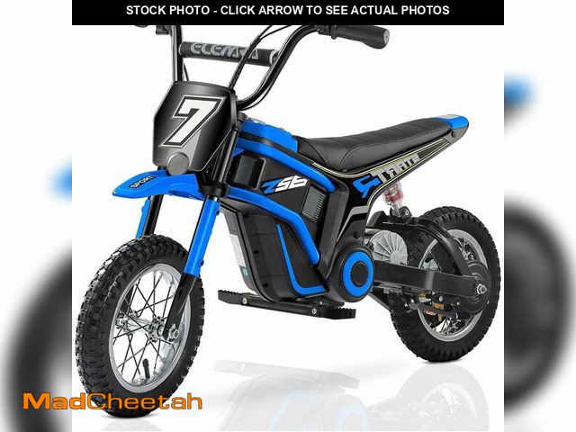 Lot 74-13070403 - ELEMARA Electric Dirt Bike,350W Motorcycle for Kids with Tail Lights,Music &amp; Bluetooth,15.5 mph ...