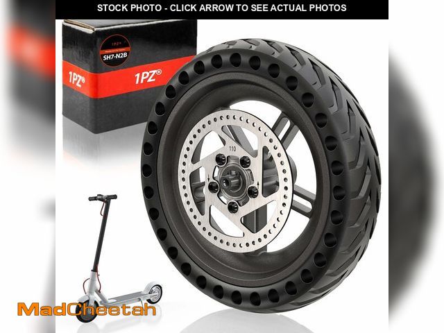Lot 74-14293462 - 1PZ 8.5 Inch Solid Tire Rear Wheel with 110mm Brake Disk Replacement for Xiaomi M365 Pro Pro2 Mijia1...