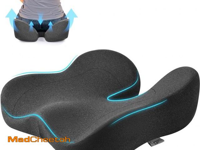 Lot 74-12331834 - Soft Support Memory Foam Seat Cushion - Wide Cushion for Wide Hip Office Workers, Car Drivers - Scia...