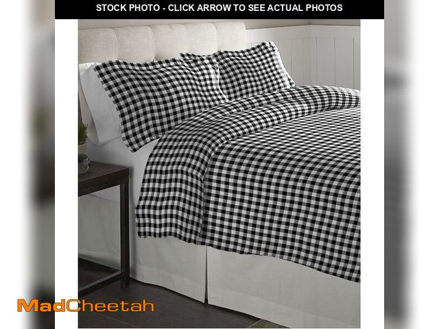 Lot 74-13042345 - Pointehaven Flannel Oversized Duvet Set, King, Milton - USED