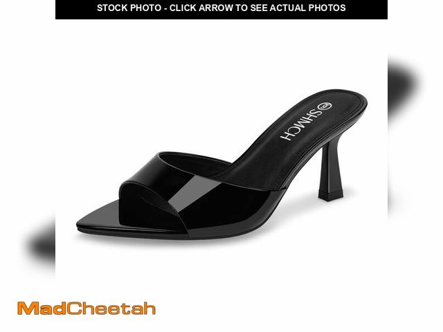 Lot 74-14052745 - SHMCH WomenÃ¢â¬â¢s Pointed Toe Mule Sandal Heels, Slip On Open Toe Kitten Heels for Women, Heeled ...