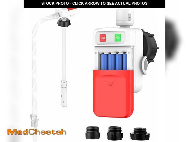 Lot 74-12712079 - Fuel Transfer Pump with Auto Stop Sensor Overfill Protection,Kit with 4 Tank Adapter, 3.2 GPM Portab...