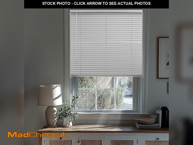 Lot 74-12664929 - CHICOLOGY Cordless Mini Blinds, 1-Inch Slats, Vinyl Window Shades, Room Darkening &amp; Privacy, Eas...
