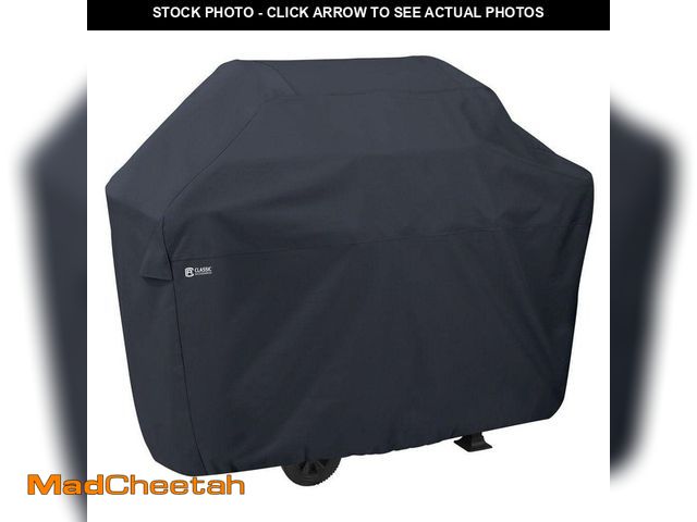 Lot 74-14292464 - Classic Accessories Classic 64 in. L x 28 in. D x 48 in. H BBQ Grill Cover in Black - UNUSED