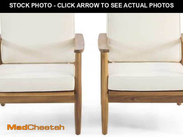 Lot 74-12398909 - (MISSING ONE CHAIR) Christopher Knight Home Felix Outdoor Acacia Wood Club Chair (Set of 2), Teak Fi...