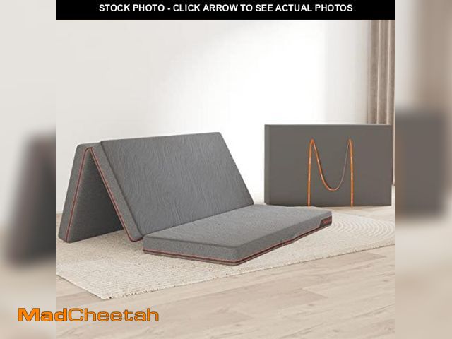 Lot 74-12029091 - Sweetnight Folding Mattress Queen Size with Carry Bag, 4-Inch Foldable Mattress for Travel, Camping,...