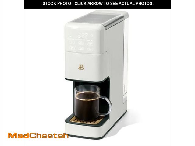Lot 74-12427755 - Beautiful Perfect GrindÃ¢âÂ¢ Programmable Single Serve Coffee Maker  White Icing by Drew Barrymore...