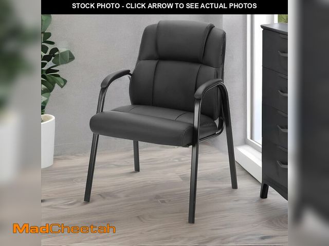 Lot 74-14348380 - Sweetcrispy Waiting Room Office Guest Chairs Set of 6, PU Leather Big and Tall No Wheels Executive O...