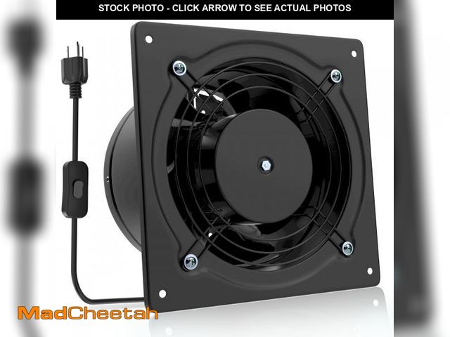Lot 74-12437076 - HG Power 6 Inch Exhaust Fan, 308CFM Wall Exhaust Fan for Kitchen, Metal Extractor Fan for Attic, Gar...