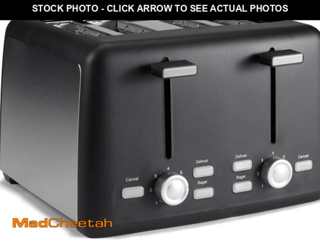 Lot 74-12398826 - Basics 4 Slice Toaster, With 7 Browning Settings, Extra Wide Slots For Bagels and Special Breads, Re...