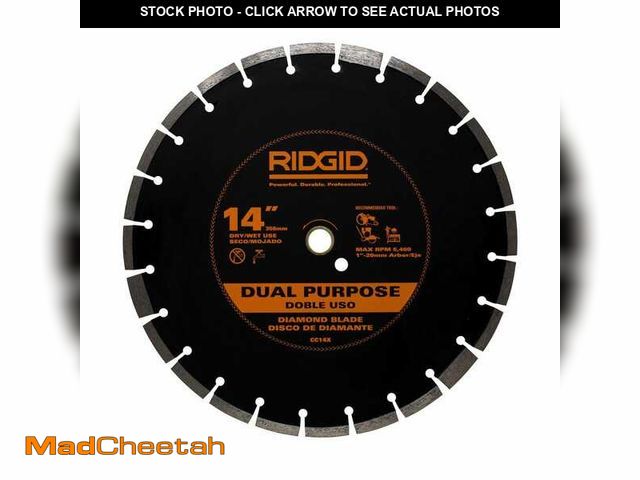 Lot 74-14606922 - RIDGID 14 in. Dual-Purpose Walk-Behind Saw Diamond Blade HD-CC14X - USED