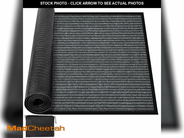 Lot 74-12567849 - MYFAMIREA Commercial Floor Mat 4' x 8' Extra Large Front Door Industrial Rug Heavy Duty Brush Step E...