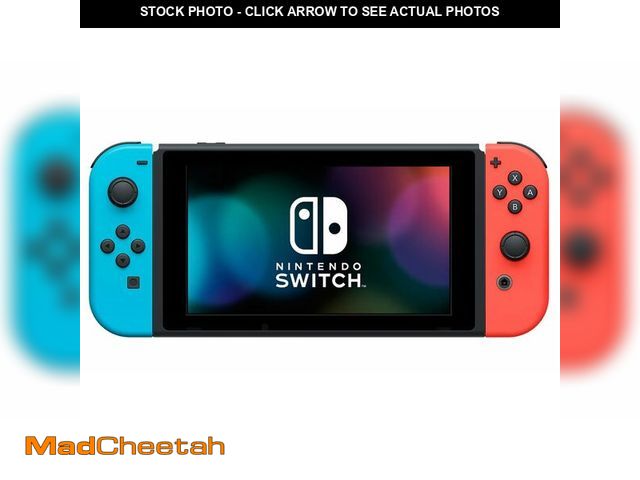 Lot 74-13931129 - Nintendo Switch with Neon Blue and Red Joy-Con (Renewed) - USED