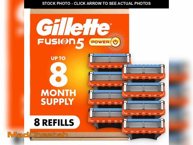 Lot 74-12712308 - Fusion5 Power Razor Blades for Men, 5-Blade Razor Refills, 8 Count - UNUSED