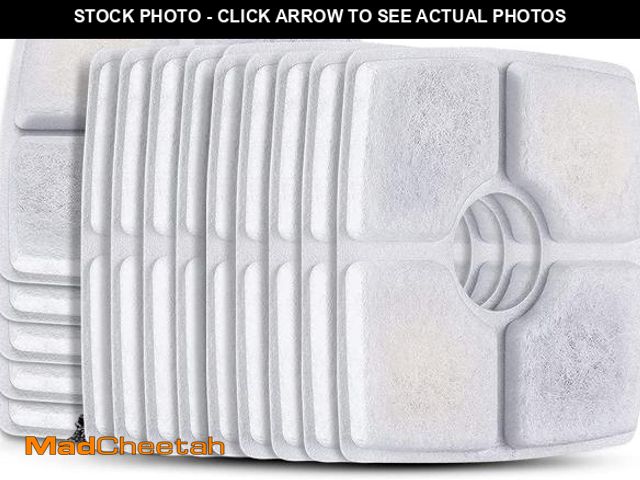 Lot 74-12434216 - Cat Water Fountain Filters, 16 Pack Replacement Filter Fit for Top Square 84oz/2.5L Cat Pet Fountain...