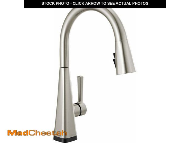 Lot 74-13697927 - Delta Faucet Lenta Touch Kitchen Faucet Brushed Nickel, Kitchen Faucets with Pull Down Sprayer, Kitc...