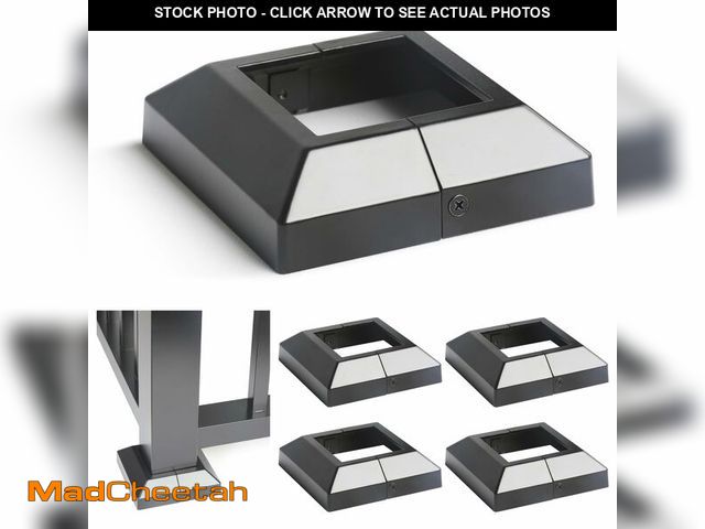 Lot 74-14274223 - Wocepu 4pcs 3"x3" (Actual: 3"x3") Aluminum Deck Post Base Cover, for Railings, Stairs, Patios, Porch...