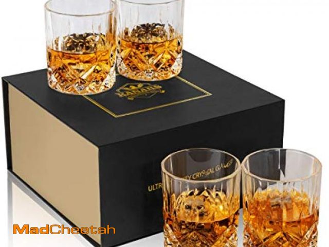 Lot 74-12328027 - KANARS Old Fashioned Whiskey Glasses with Luxury Box - 10 Oz Rocks Barware For Scotch, Bourbon, Liqu...