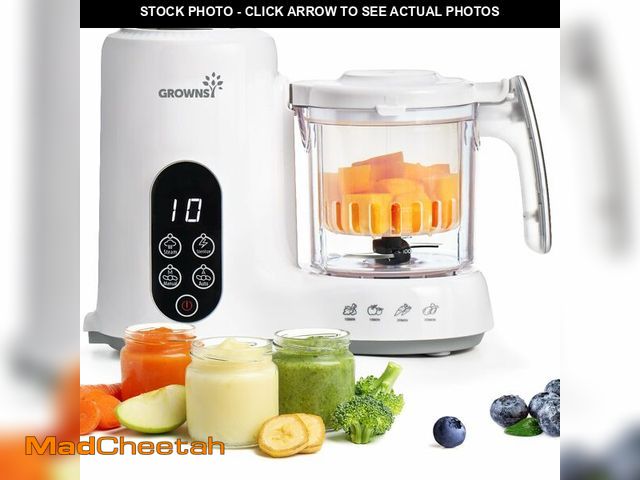 Lot 74-14297638 - Grownsy Baby Food Maker with Steam Basket, One Step Baby Food Processor Steamer Puree Blender Grinde...