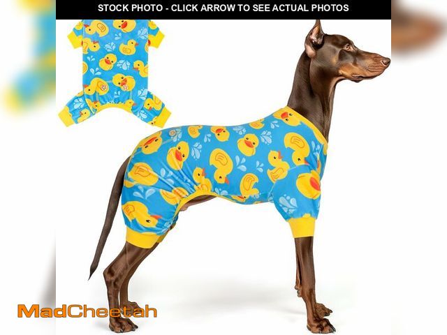 Lot 74-13626828 - KYEESE Dog Pajamas Comfy Dog Pajamas Large Sized Dogs Velvet Pet Jammies Coat Blue Floating Duck Pet...