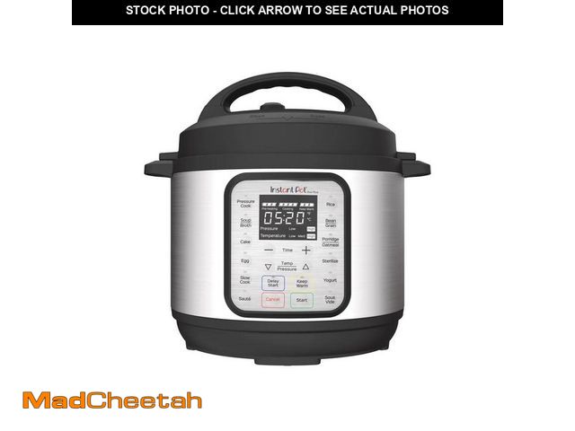 Lot 74-12592362 - Instant Pot 3 qt. Stainless Steel/Black Duo Plus Mini Electric Multi-Use Pressure Cooker - UNUSED