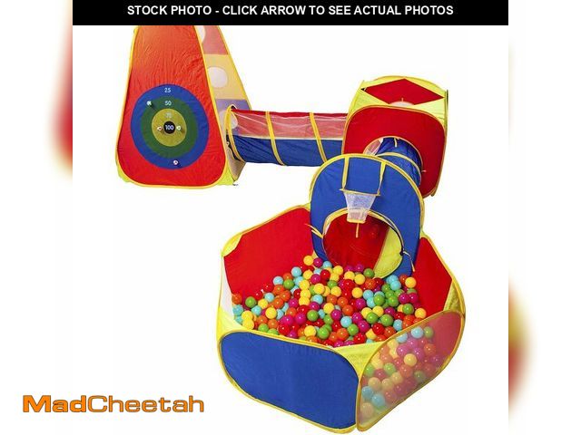 Lot 74-14304622 - BalanceFrom 5-Piece Ball Pit Tents and Tunnels, Toddler Jungle Gym Play Tent with Play Crawl Tunnel,...