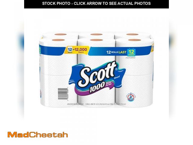 Lot 74-12517995 - Scott White Toilet Tissue (1000-Sheet 12 Rolls Per Pack) (2-Pack) - UNUSED