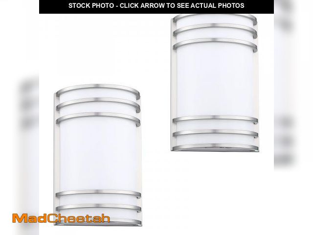 Lot 74-12357964 - Doraimi Lighting 2 Pack 2 Light 11.3" Half Cylinder Wall Sconce Mounted Light Fixture with Brushed N...