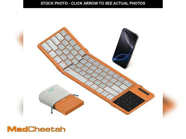 Lot 74-14211854 - Nillkin Upgraded Foldable Bluetooth Keyboard with Touchpad &amp; Number Pad, Portable Wireless Keybo...
