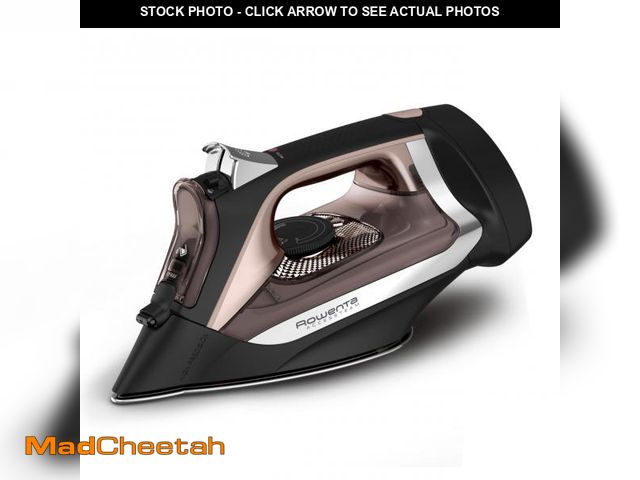 Lot 74-12441788 - Rowenta Access Stainless Steel Soleplate Steam Iron with Retractable Cord, Powerful Steam Diffusion,...