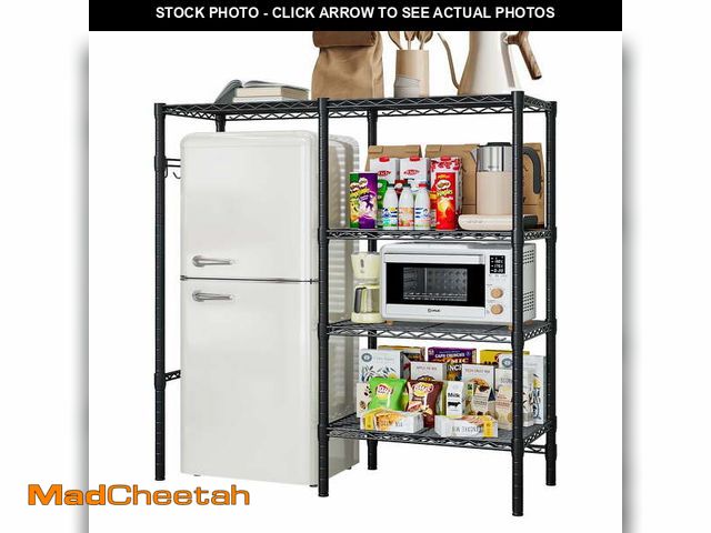 Lot 74-13815132 - Mini Fridge Stand with Storage for Dorm Microwave Stand Mini Fridge Organizer for College Rooms - UN...