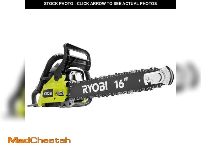 Lot 74-12582378 - RYOBI 16 in. 37cc 2-Cycle Gas Chainsaw with Heavy-Duty Case - UNUSED