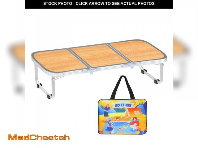 Lot 74-12212994 - AO LI GEI Folding Camping Table Small with Storage Bag,Adjustable Height Portable Picnic Table,Upgra...