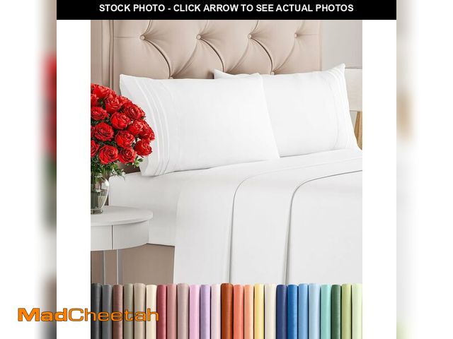 Lot 74-14378921 - Cal King Size 4 Piece Sheet Set - Comfy Breathable &amp; Cooling Sheets - Hotel Luxury Bed Sheets fo...