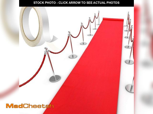 Lot 74-14152756 - Shappy Red Carpet Runner Rug for Party 55gsm Thickness Red Carpet with 1 Piece Tape for Prom Wedding...