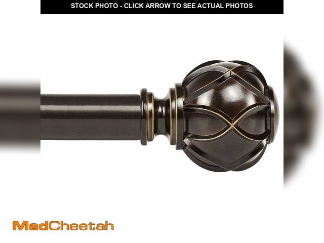 Lot 74-12604318 - KAMANINA Curtain Rods for Windows 72 to 144 Inches (6-12ft) Long Heavy Duty Curtain Rod, 7/8 Inch Ad...