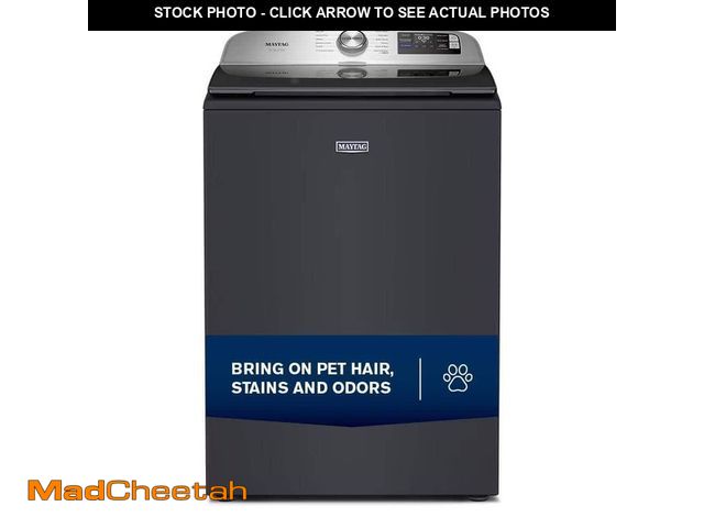 Lot 74-13738294 - Maytag 5.3 cu. ft. Pet Pro Top Load Washer in Midnight Steel with Impeller, Extra Power and Sanitize...