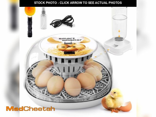 Lot 74-13714252 - Egg Incubator for Hatching Chicks, 18 Eggs Automatic Egg Turner Multifunctional Smart Incubator 360Ã...