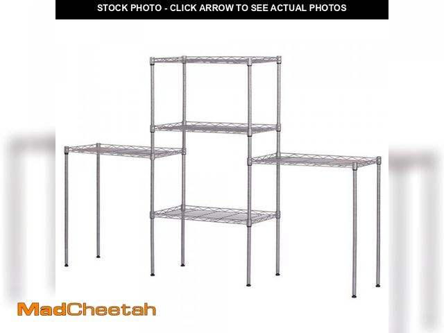 Lot 74-12365256 - (MISSING SHELVES) Karl home Silver 5-Tier Heavy Duty Steel Freestanding Garage Storage Unit (11.42 i...