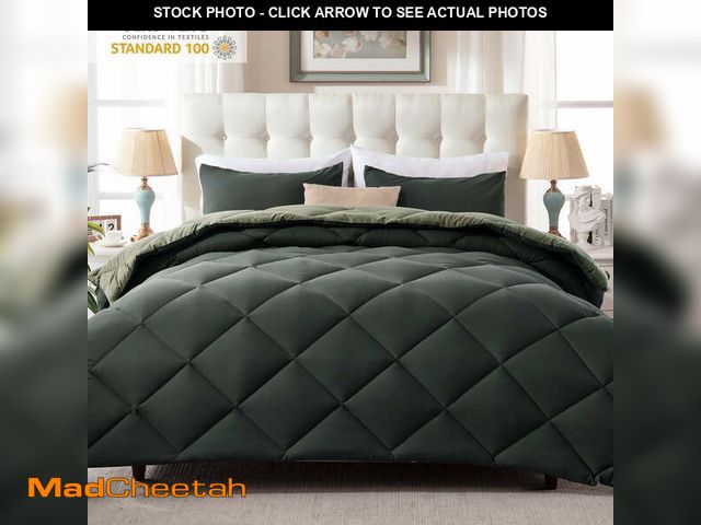 Lot 74-12885694 - Yalamila Queen Size Comforter Set 3-Piece All-Season Down Alternative Reversible Comforter Set,Sage ...