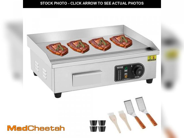 Lot 74-12424918 - *SEE DETAILS* VEVOR Commercial Electric Griddle 3200 W Countertop Flat Top Grill 22 in. Stainless St...