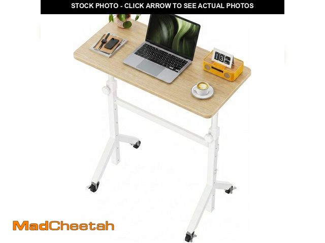 Lot 74-14581963 - Marsail Mobile Stand Up Desk with Wheels, Adjustable Height Desk from 28.3ÃÂ¢Ã¢âÂ¬ÃÂ³ to 46.5ÃÂ...