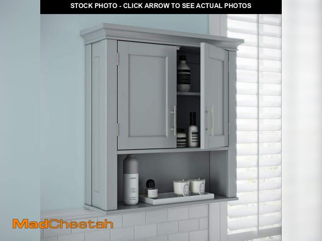 Lot 74-12365462 - RiverRidge Home Somerset 22.88 in. W x 24.81 in. H x 7.88 in. D Bathroom Storage Wall Cabinet and La...